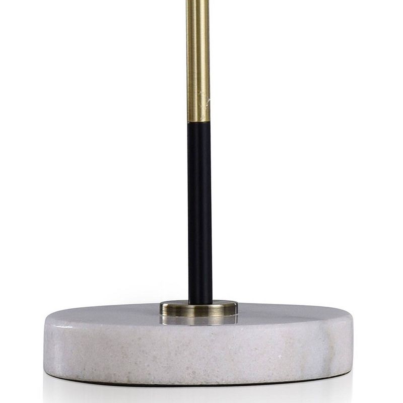Gemma Contemporary Steel/Marble Base Desk Lamp with Shade Gold/Black - StyleCraft, 4 of 5