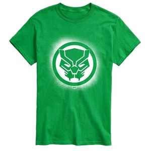Men's - Marvel - Black Panther Spray Paint Logo Short Sleeve Graphic T-Shirt - 1 of 3