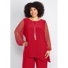 Catherines 2-Piece Beaded Mesh Sleeve Pant Set - 4 of 4
