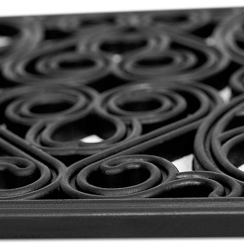 BirdRock Home Rubber Stepping Stone Tiles - 12 x 12" - Set of 3 - Black, 4 of 8
