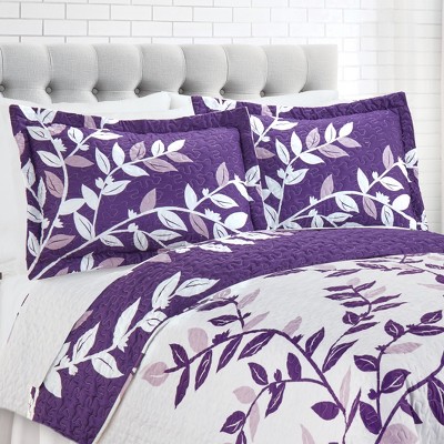 Sage Polyester Standard Pillow Sham with Leaf Design