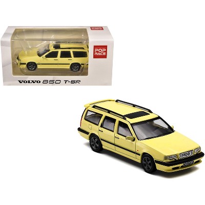 Volvo 850 T-5R Estate Wagon Cream Yellow 1/64 Diecast Model Car by Pop Race