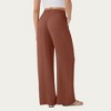 Anna-Kaci Women's High Waist Drawstring Lounge Pants with Wide Leg Silhouette Soft Relaxed Knit Fabric - 2 of 3