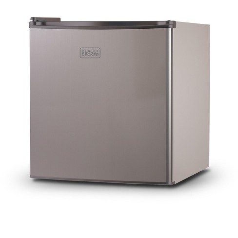 Black & Decker Compact Fridge - 1.7 cu ft - Black Silver