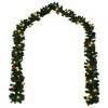 vidaXL Waterproof Christmas Garland with Energy-efficient LED Lights and Baubles, 66 ft Green PVC Decor for Indoor/Outdoor - 3 of 4