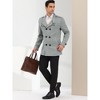 Lars Amadeus Men's Winter Stand Collar Double Breasted Notch Lapel Pea Coats - 4 of 4