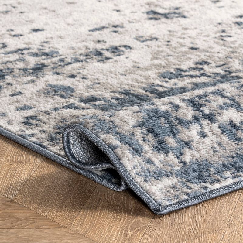 Zoe Faded Abstract Area Rug Gray/Blue - nuLOOM, 5 of 9