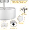 Itopfox 3-Light Semi Flush Mount Ceiling Fixture, Drum Light with Double Fabric Shade, Modern Close to Ceiling Lamps for Dining Room Kitchen - 3 of 4