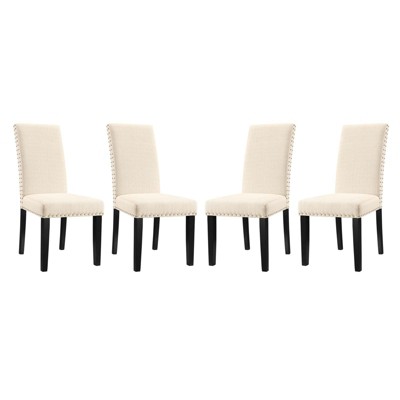 Modway Parcel Dining Side Chair Fabric Set of 4