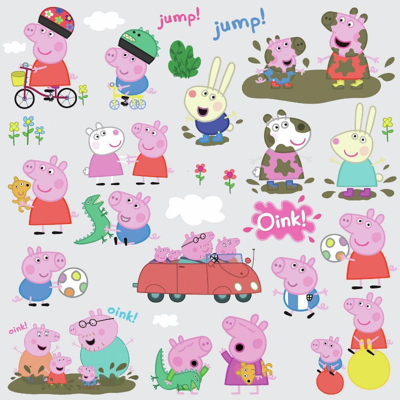 RoomMates Peppa Pig Peel and Stick Kids&#39; Wall Decals 4 Sheets, 1 of 6