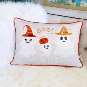 Kumasinova Halloween Ghost Velvet Throw Pillows,Throw Pillows with Premium Polyester Fill,Seasonal Decorative Pillows for Bed - 1 of 4