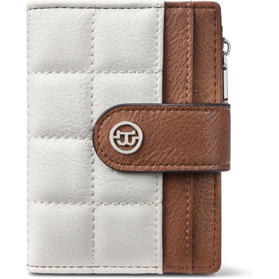BEAFUP Small Wallet for Women,PU Leather RFID Blocking Card Holder Bifold Compact Wallets With Zipper Coin Pocket