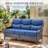 Belord Outdoor Patio Furniture with 6-inch Extra Thick Cushions, High Back Patio Furniture Set with Swivel Chairs, 6 Pieces Outdoor Conversation Set - 3 of 4