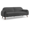 MINIMORE Modern Style 87.4"W Iris 3Seater Round Arm Mid-century Sofa - 4 of 4