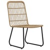 vidaXL Patio Chairs 2 pcs Poly Rattan Oak - 2 of 4