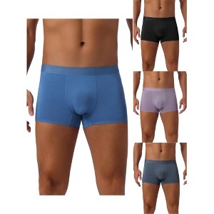 INSPIRE CHIC Men's 4 Pack Underwear Soft Solid Color Basic Boxer Briefs - 1 of 4