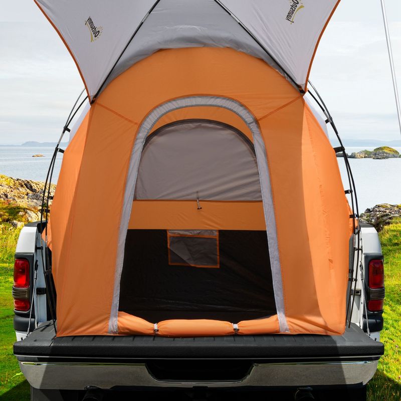 Outsunny Truck Bed Tent for 5'-5.5' Bed with Awning, Portable Pickup Truck Tent for 2-3 Persons, 3 of 9