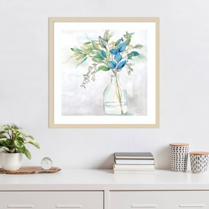 Amanti Art Eucalyptus Vase Navy I by Cynthia Coulter Framed Wall Art Print - 1 of 4