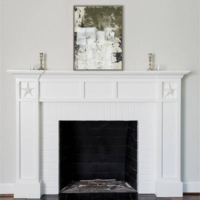 24" x 33" Olive and White Abstract Canvas Wall Art