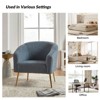 Vicenza Contemporary Wooden Upholstered Polyester Accent Barrel  Chair with Metal Legs for Bedroom and Living Room | Karat Home - 4 of 4