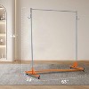 Rolling Z Clothes Rack, 220 LBS Z Base Heavy Duty Garment Rack with Lockable Casters for Home, Living Room, Bedroom, Clothing Store Display - 2 of 4