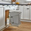 Rev-A-Shelf Steel Bottom Mount Waste Bin Trash Container for Under Kitchen Cabinet with Soft Close - 2 of 4