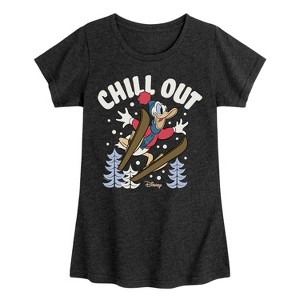 Girls' - Disney - Chill Out Fitted Short Sleeve Graphic T-Shirt - 1 of 4