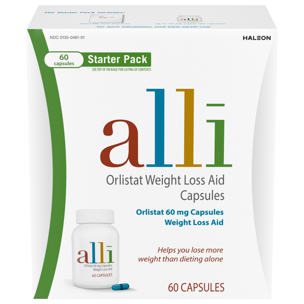 Alli Orlistat 60 mg Starter Pack 60 ct 60 ct product package