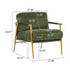 27.56" Modern Upholstered Accent Chair with Plush Cushion and Wooden Armrests - 4 of 4