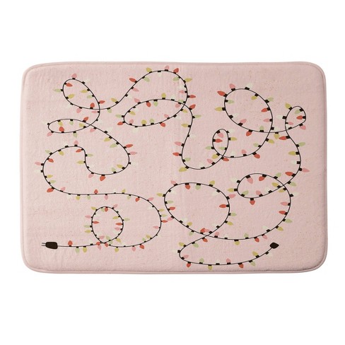 Deny Designs Lane And Lucia Cute Holiday Lights Memory Foam Bath Mat ...