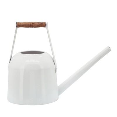 12" Metal Watering Can Outdoor Figurine - White - Sagebrook Home