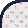 Sweet Jojo Designs Boy Baby Tummy Time Playmat Baseball Patch Red White and Blue - 3 of 4