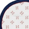 Sweet Jojo Designs Boy Baby Tummy Time Playmat Baseball Patch Red White and Blue - image 3 of 4