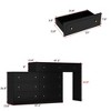 FUFU&GAGA Elegant Black Dresser with Golden Knobs - A Removable Modules Storage Solution - 3 of 4