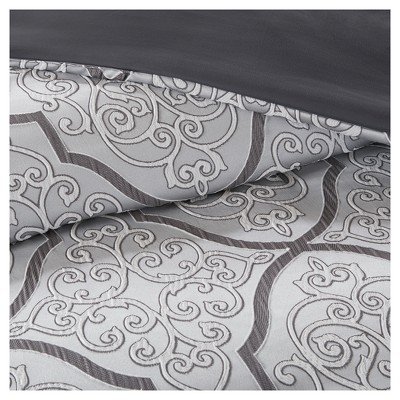 California King Gray Cotton Reversible 12-Piece Bedspread Set