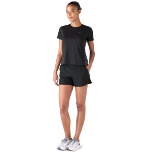 Future Planet Women's Nova Premium Performance Sport Athletic 4" High Waisted Active Gym Workout Running Shorts Black - 1 of 4