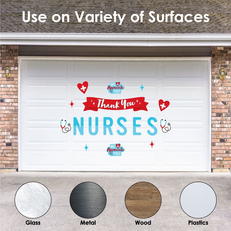Big Dot of Happiness Thank You Nurses - Peel and Stick Nurse Appreciation Week Decoration - Wall Decals Backdrop, 2 of 8
