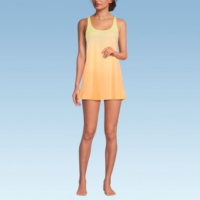 Lands' End Women's Scoop Neck Mini Swim Dress One Piece Swimsuit