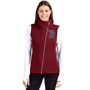 Boston Red Sox Cutter & Buck Mainsail Sweater Knit Womens Asymmetrical Vest - 1 of 1