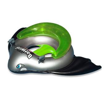 Swimline Water Sports Batwing Fighter Inflatable 1-Person Ride-On Water Squirt Swimming Pool Toy - Green/Gray