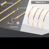 14K Gold Herringbone Choker Necklace for Women - Dainty Layered Snake Chain - 4 of 4