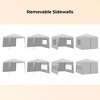 Carla 10x10ft Pop Up Gazebo Canopy, Removable Sidewall with Zipper, 2pcs Sidewall with Windows, Outdoor Furniture - Maison Boucle - 4 of 4