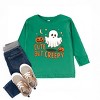 The Juniper Shop Cute But Creepy Ghost Toddler Long Sleeve Tee - 5/6T - Kelly - 3 of 4