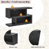 Wooakway Narrow Console Table with Symmetrical Design, Retro Entryway Table with 2-Tier Open Shelf, Sofa Table for Entryway, Hallway Black - 4 of 4