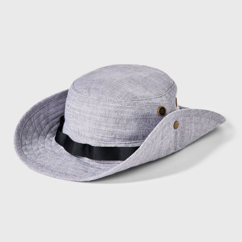 Men&#39;s Linen Boonie Bucket Hat with Black Cord - Goodfellow &#38; Co&#8482; Gray, 1 of 6