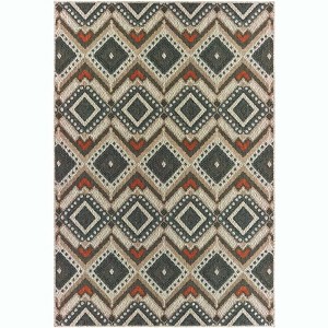 Oriental Weavers Latitude 002X3 Grey/ Orange Indoor/Outdoor Area Rug - 7'10" x 10' - 1 of 1