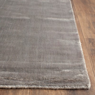 Handmade Steel Solid Wool and Viscose 8' x 10' Rug