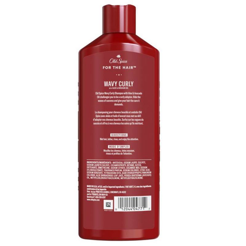 Old Spice Wavy Curly Shampoo with Aloe &#38; Avocado Oil for Men - 13.5 fl oz, 5 of 9