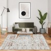 Washable Vintage Oriental Rug Non Slip Low Pile Rug Soft Throw Floor Cover Retro Medallion Foldable Indoor Carpet for Living Room Bedroom Nursery - 3 of 4