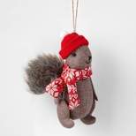 4" Fabric Squirrel Christmas Tree Ornament - Wondershop™